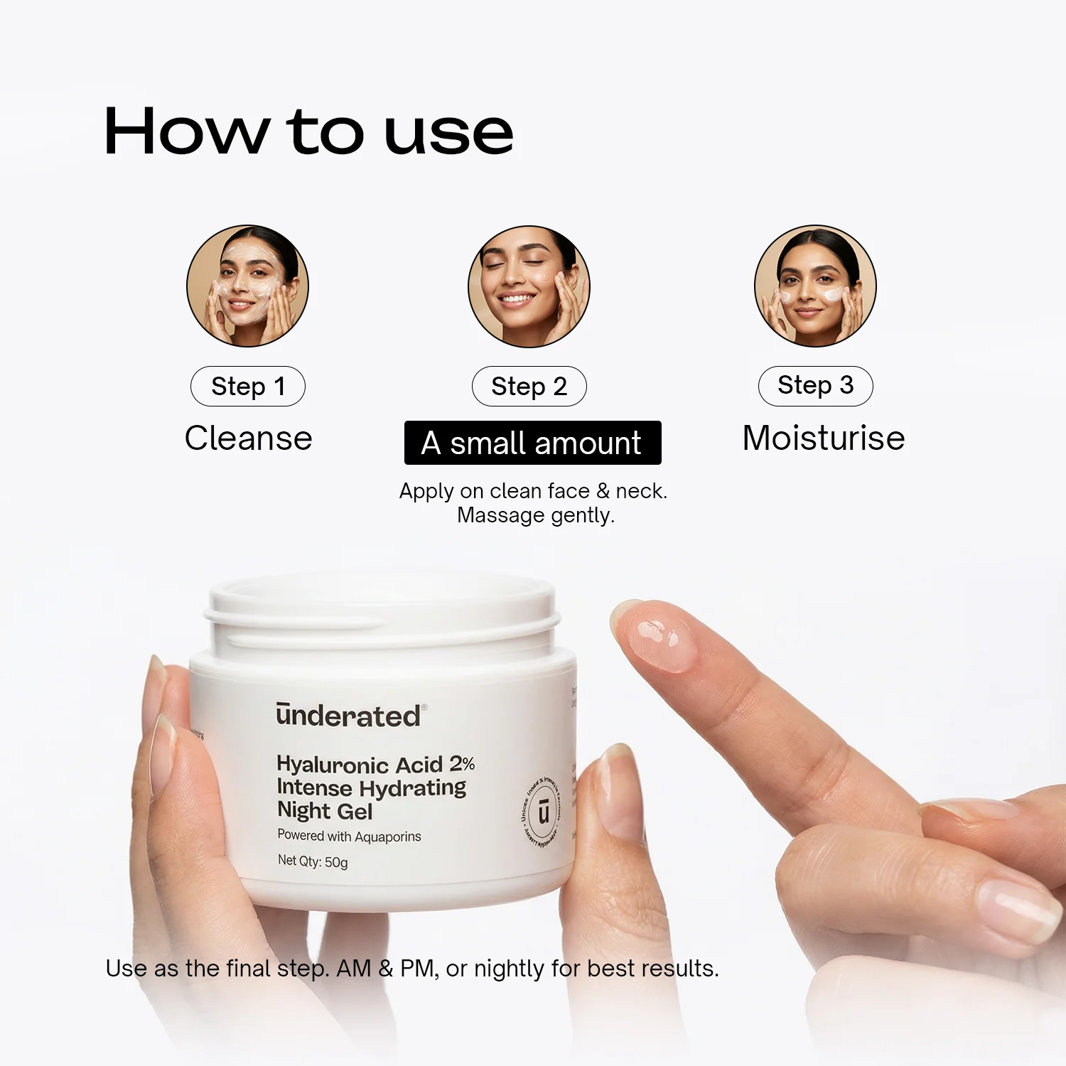 2% Hyaluronic Acid Intense Hydrating Night Gel - Image 8